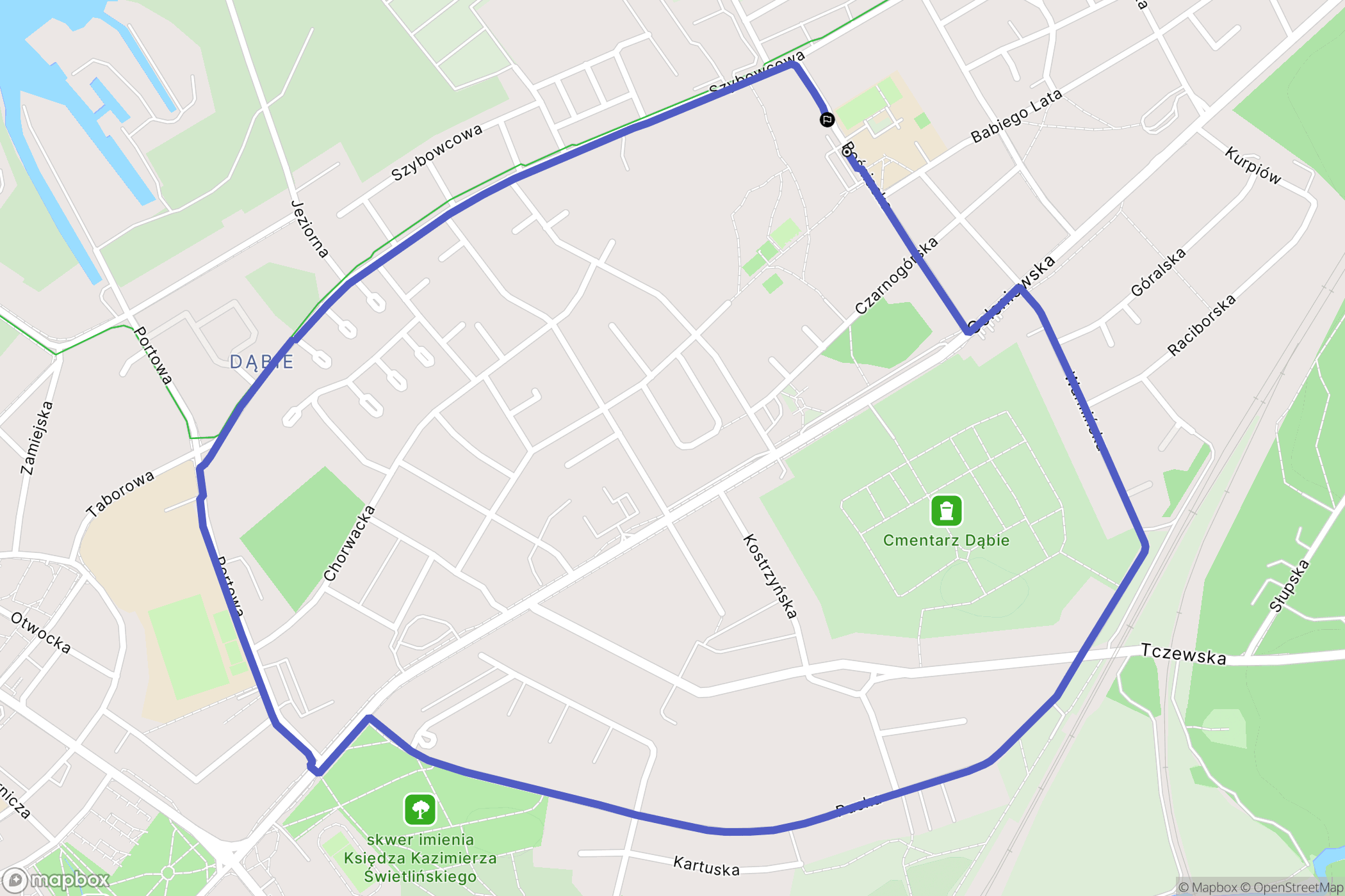 Szczecin: mapa trasy - Poland