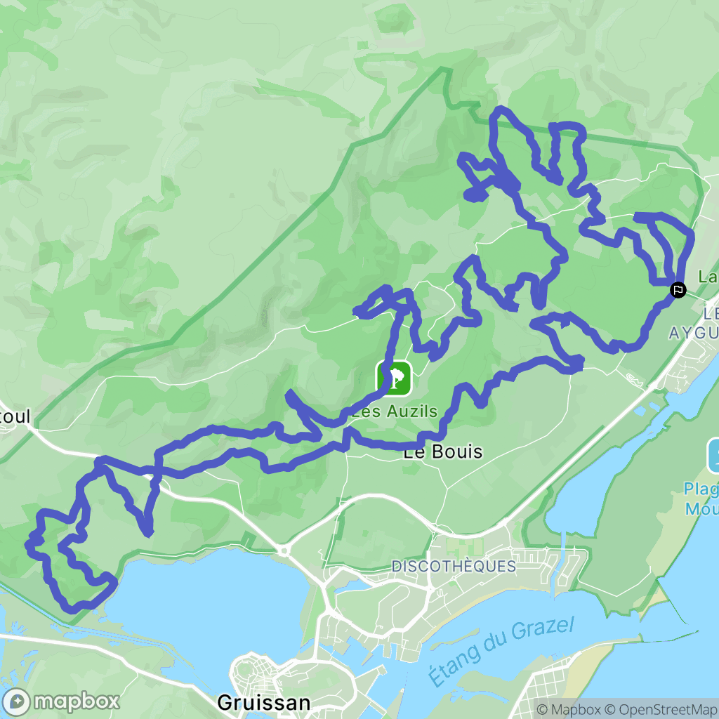 Gruissan : carte du parcours de randonnée - France