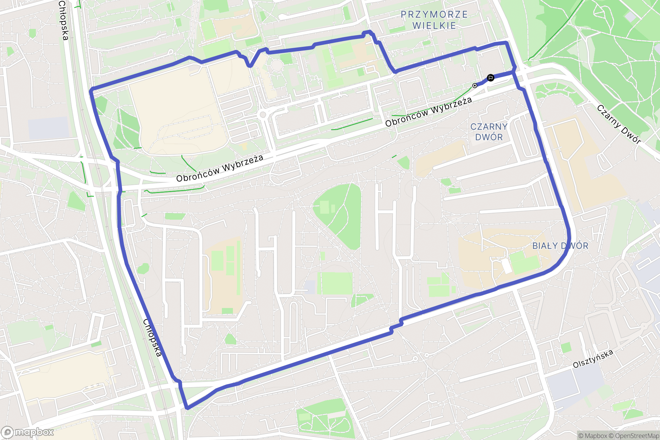 Gdańsk: mapa trasy - Poland