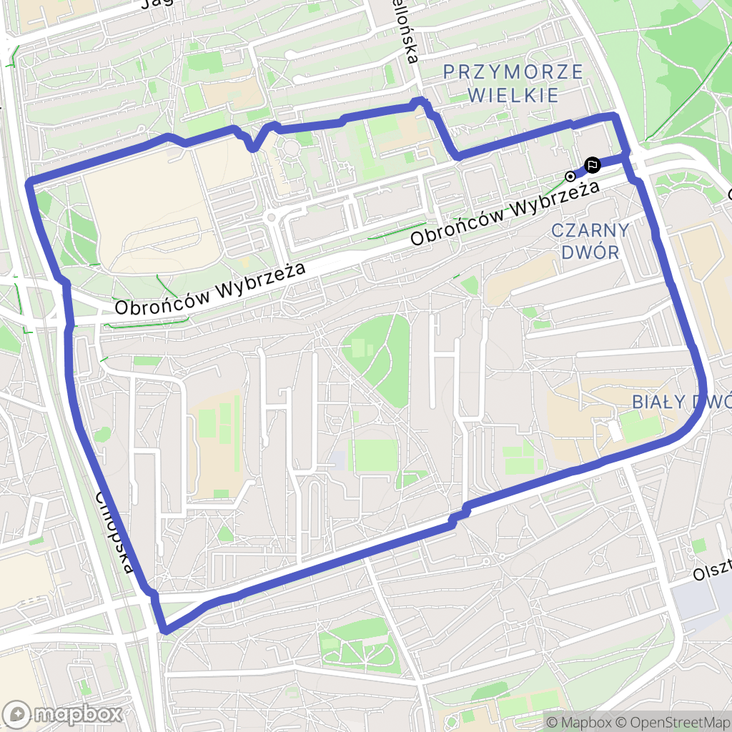 Gdańsk: mapa trasy - Poland