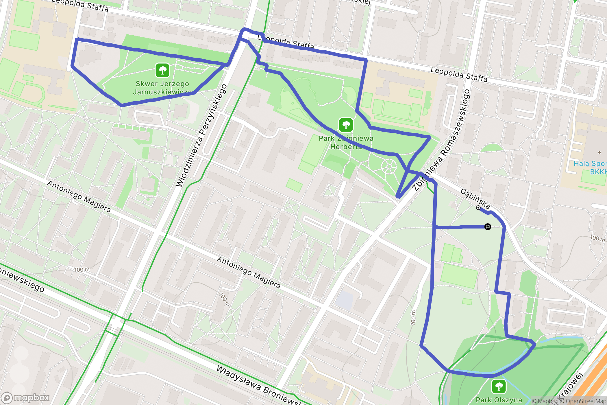Warszawa: mapa trasy - Poland