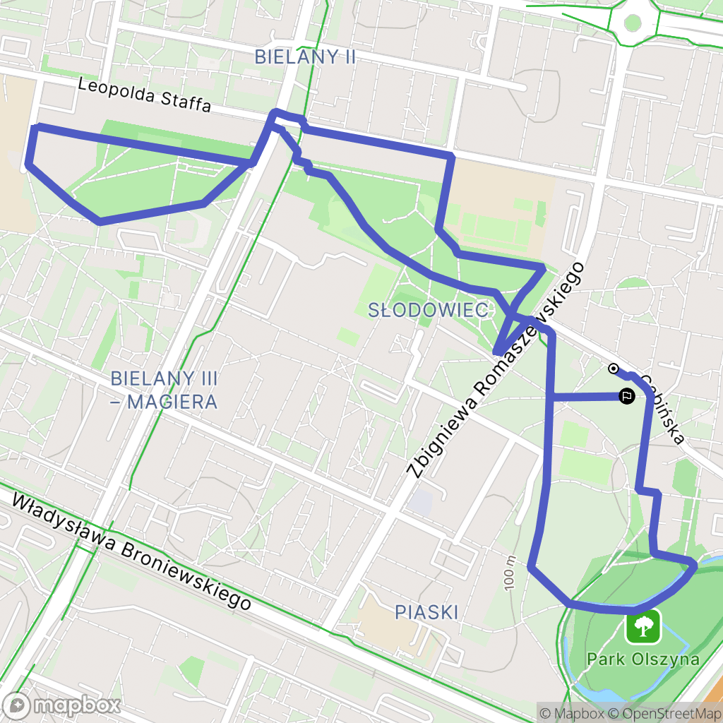Warszawa: mapa trasy - Poland
