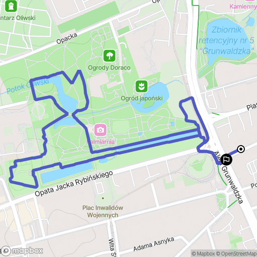 Gdańsk: mapa trasy - Poland