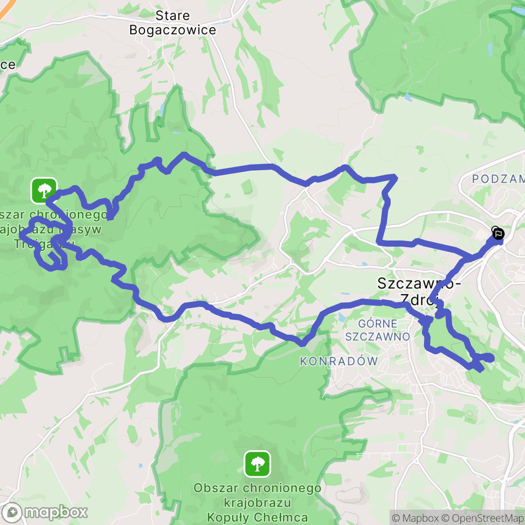 Szczawno-Zdrój: mapa trasy - Poland
