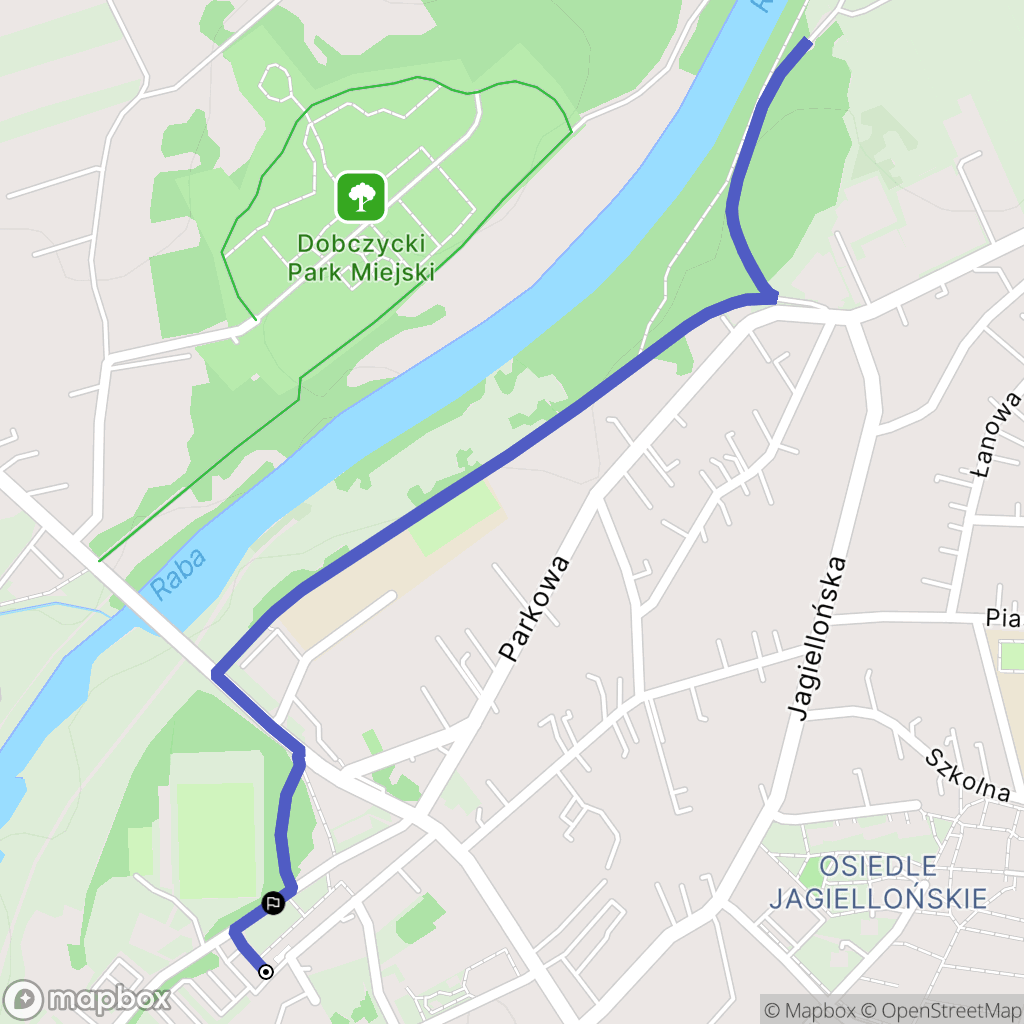 Dobczyce: mapa trasy - Poland