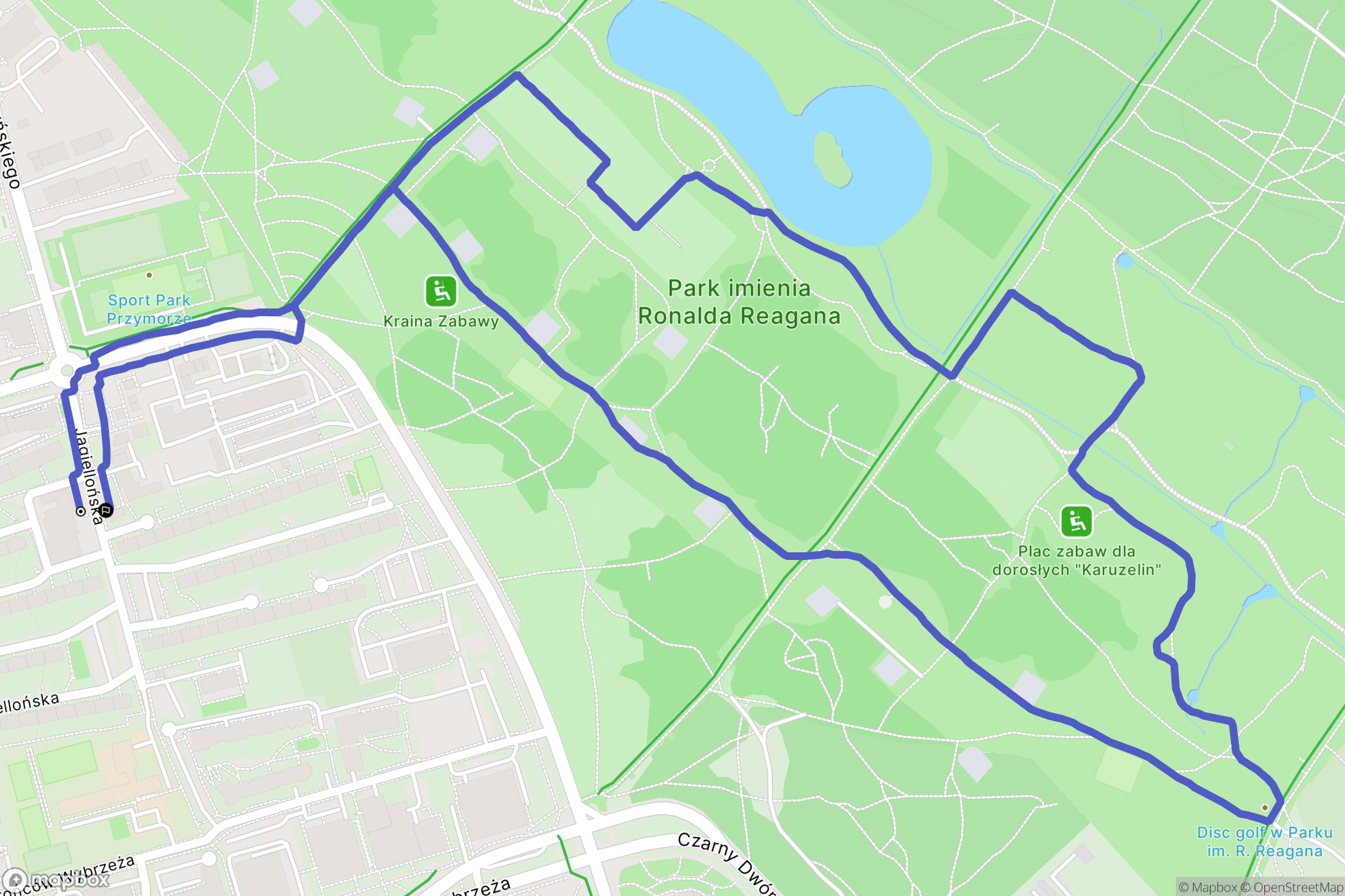 Gdańsk: mapa trasy - Poland