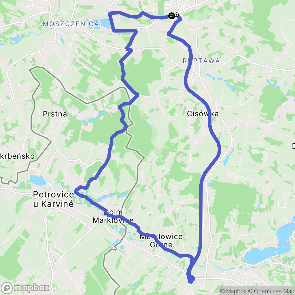 Jastrzębie-Zdrój: mapa trasy - Poland