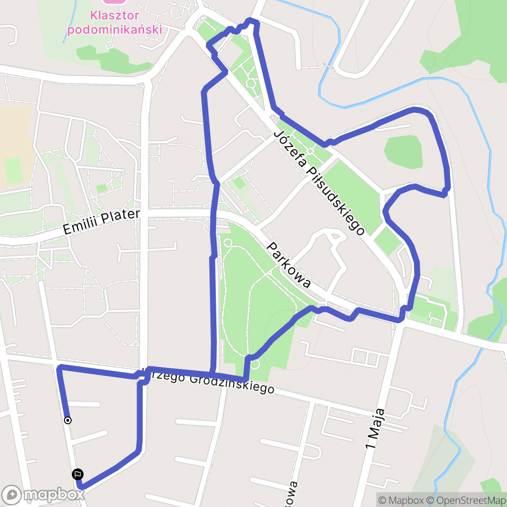 Sejny: mapa trasy - Poland