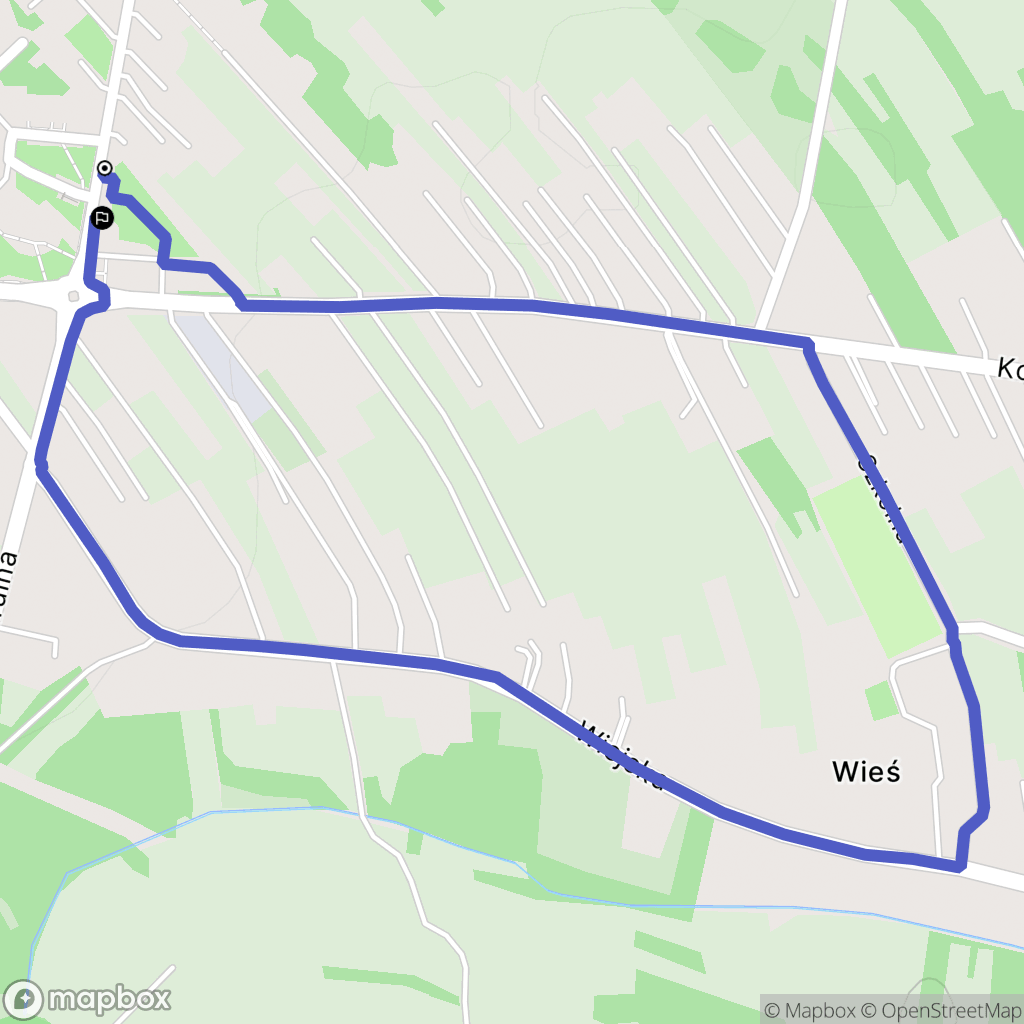 Kłaj: mapa trasy - Poland