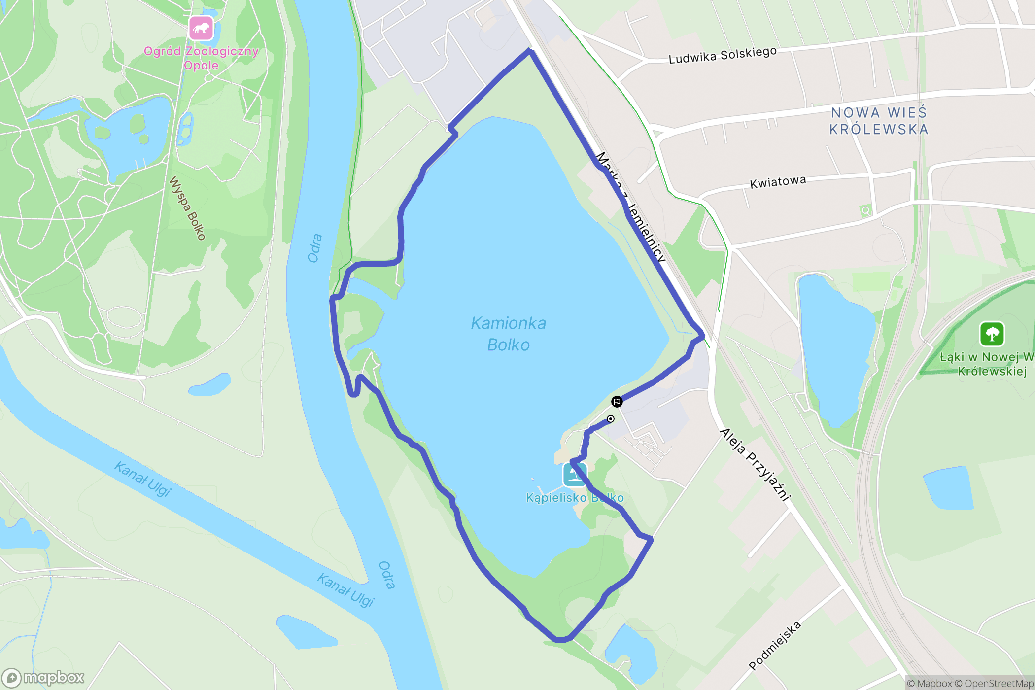 Opole: mapa trasy - Poland