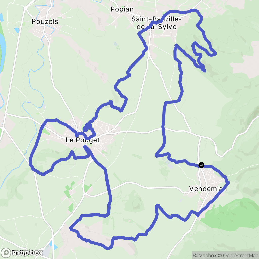 Vendémian : carte du parcours de randonnée - France