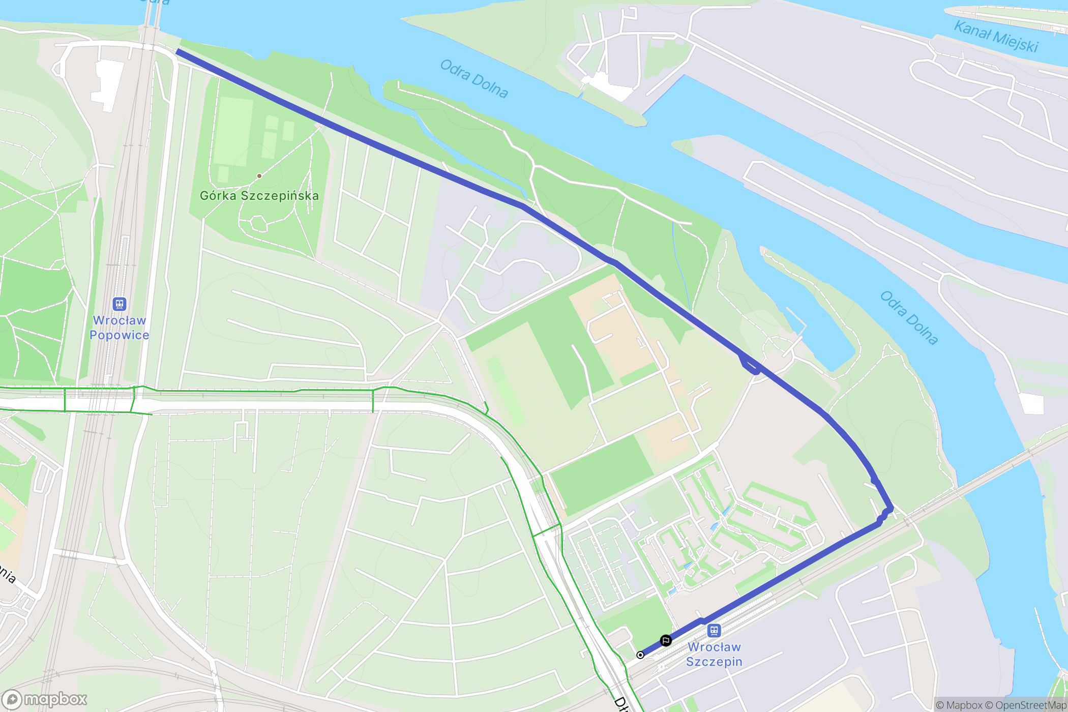 Wrocław: mapa trasy - Poland