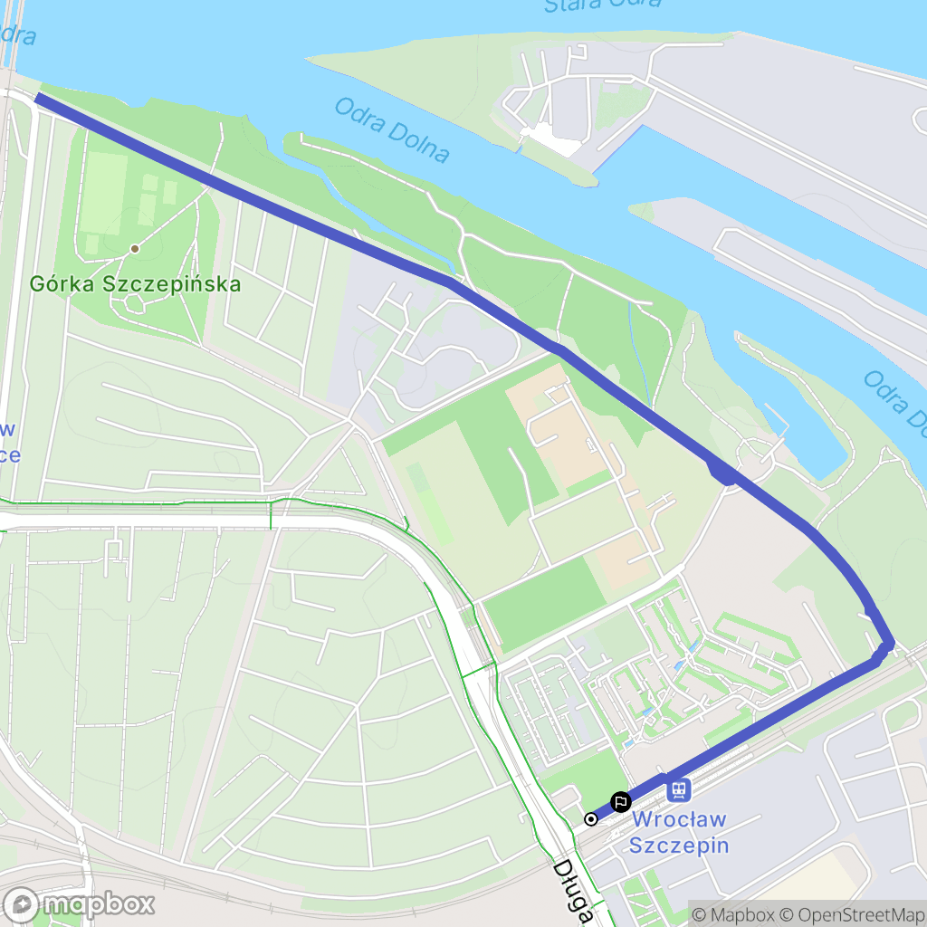 Wrocław: mapa trasy - Poland