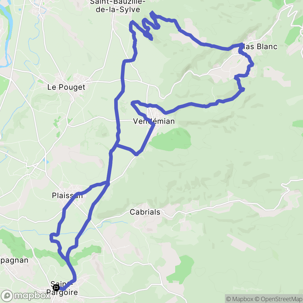 Saint-Pargoire : carte du parcours de randonnée - France