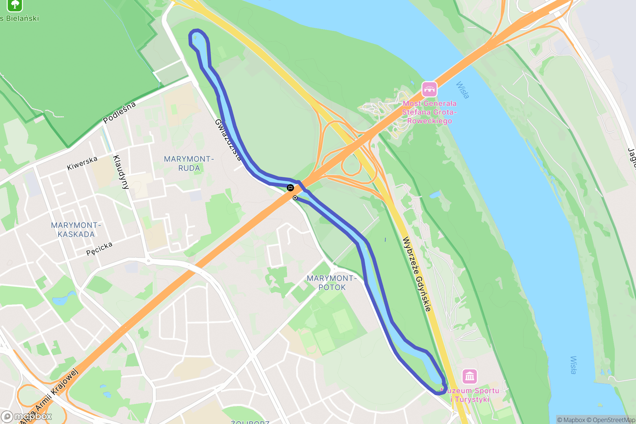 Warszawa: mapa trasy - Poland