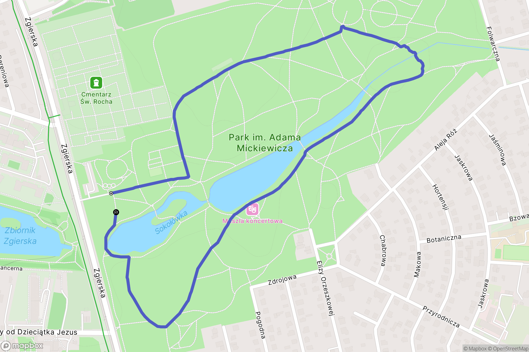 Łódź: mapa trasy - Poland