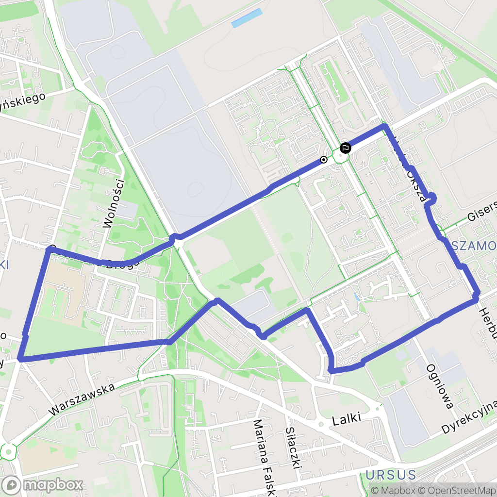 Warszawa: mapa trasy - Poland
