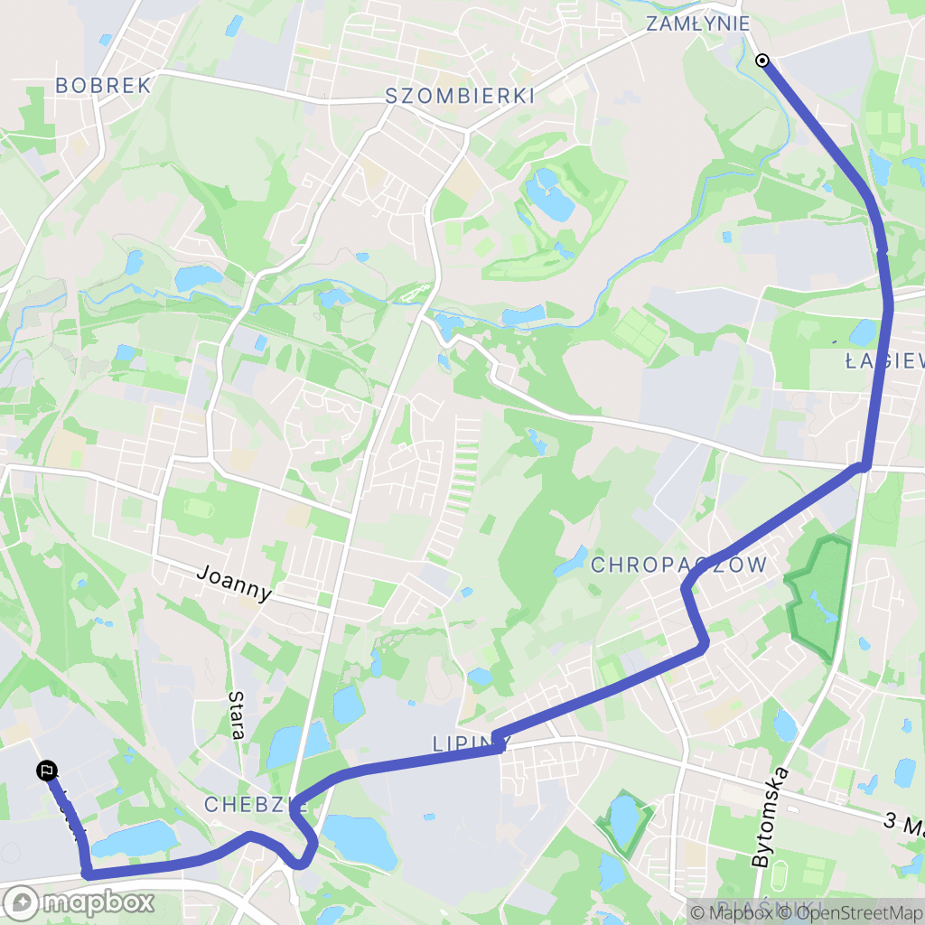 Bytom: mapa trasy - Poland