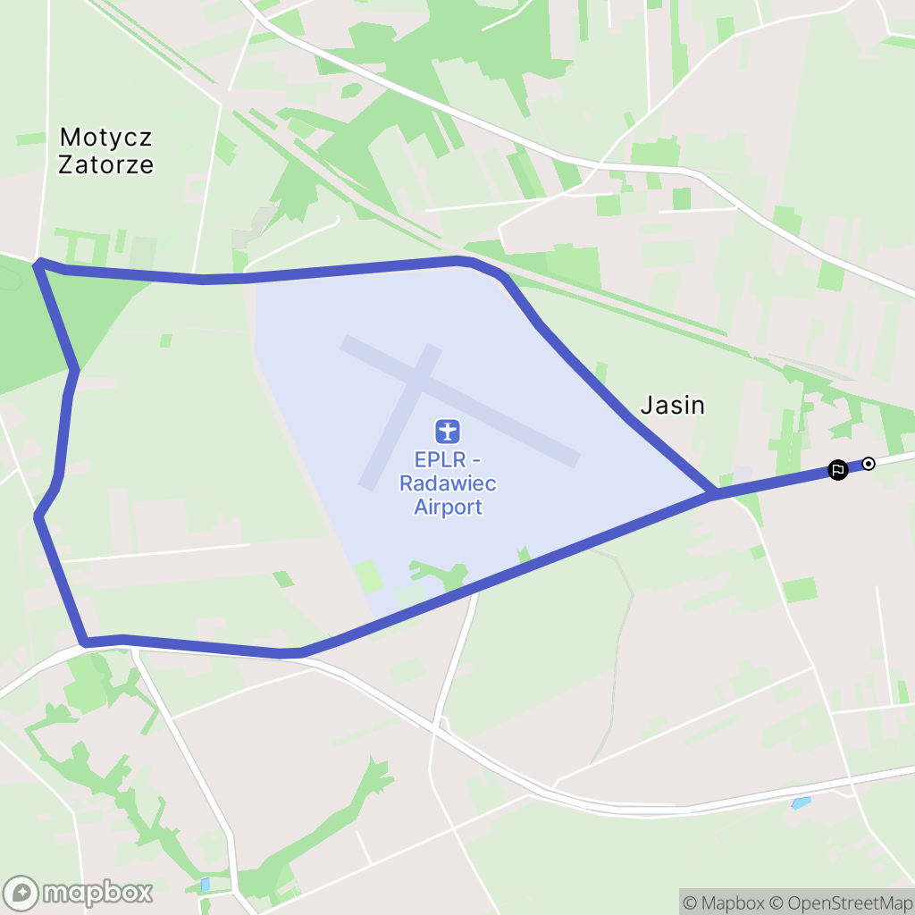 Marynin: mapa trasy - Poland