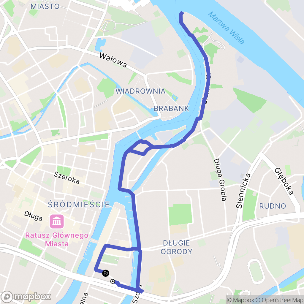 Gdańsk: mapa trasy - Poland