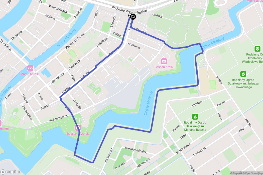Gdańsk: mapa trasy - Poland