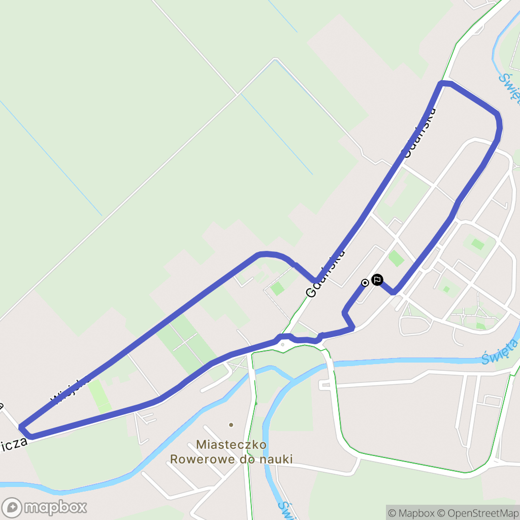Nowy Staw: mapa trasy - Poland