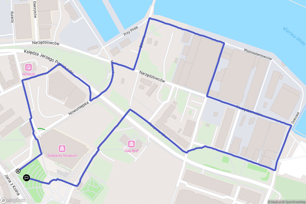 Gdańsk: mapa trasy - Poland
