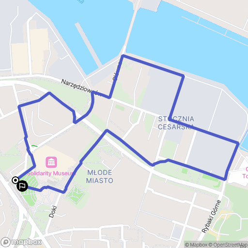 Gdańsk: mapa trasy - Poland