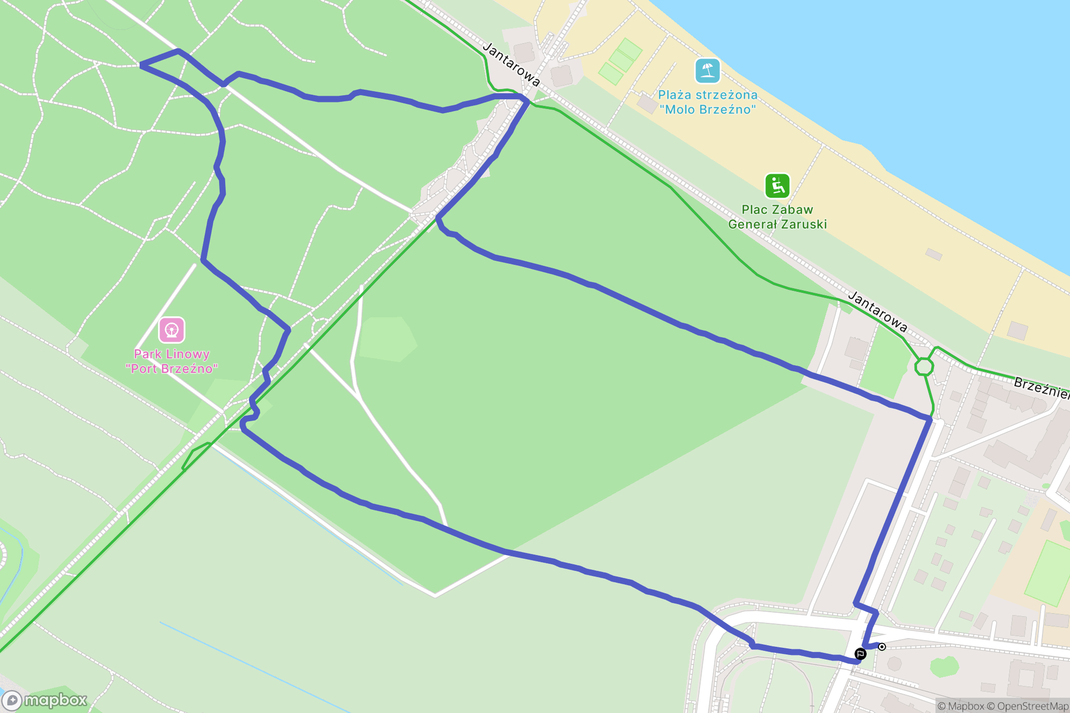 Gdańsk: mapa trasy - Poland
