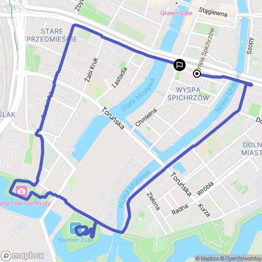 Gdańsk: mapa trasy - Poland