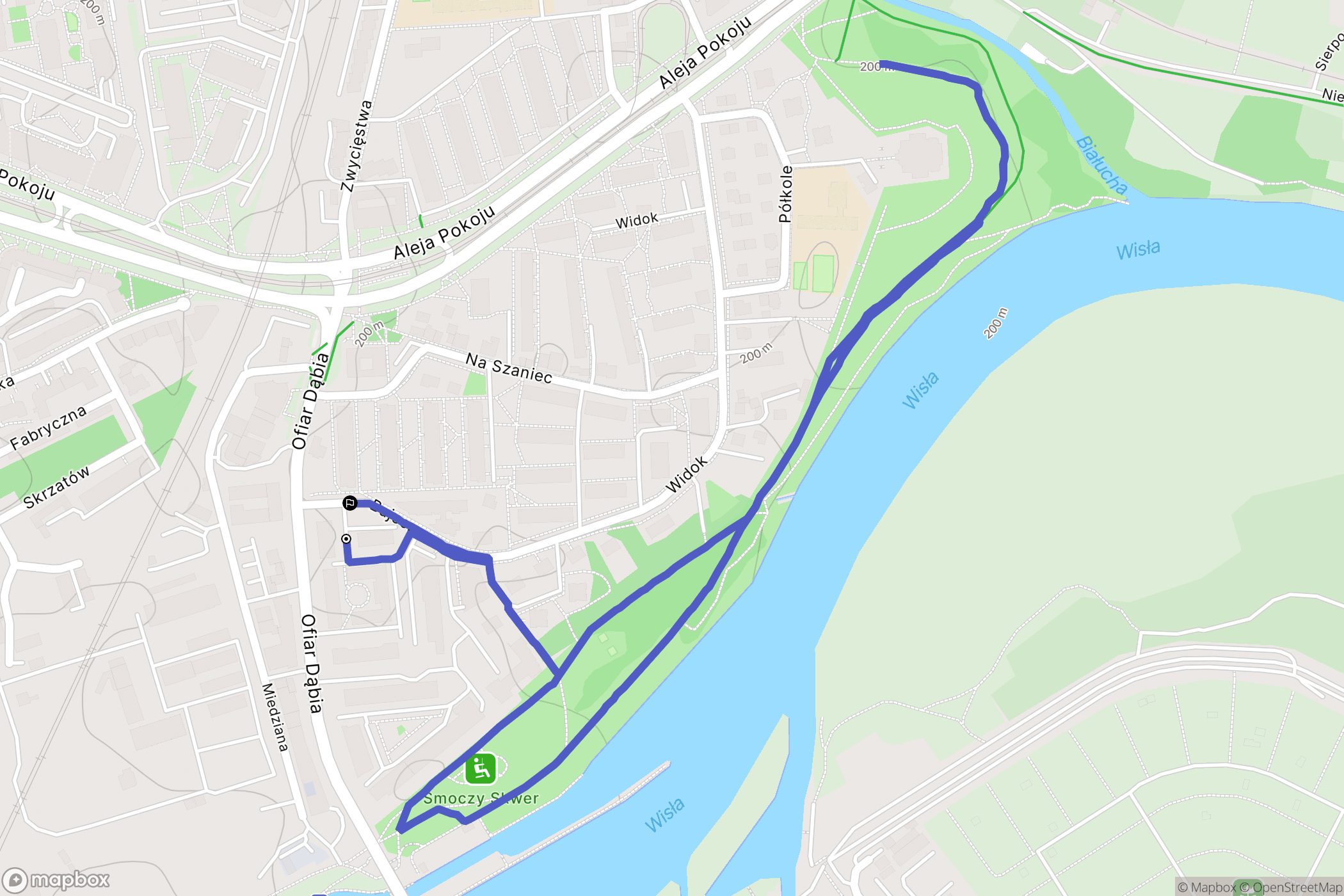 Kraków: mapa trasy - Poland