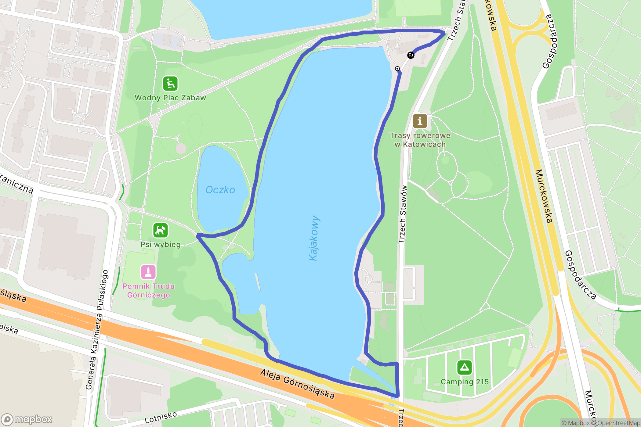 Katowice: mapa trasy - Poland