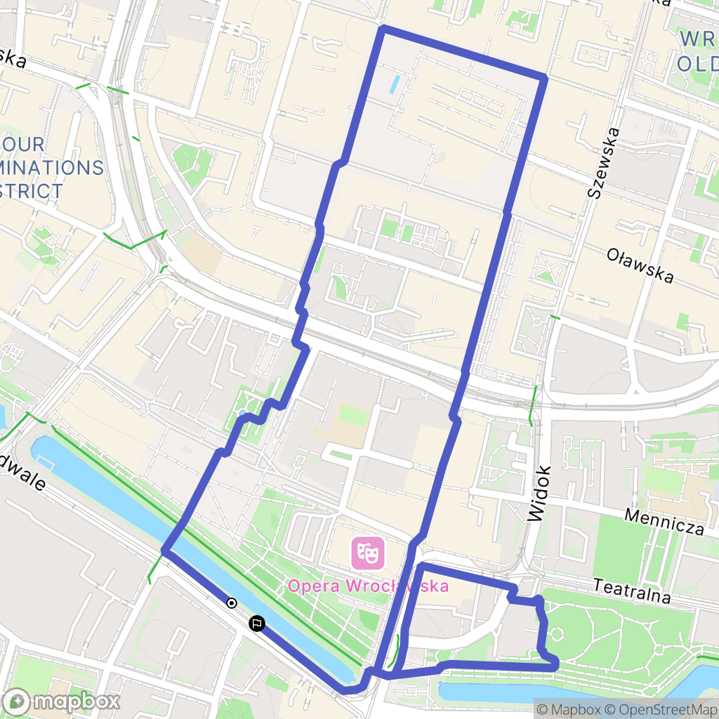 Wrocław: mapa trasy - Poland