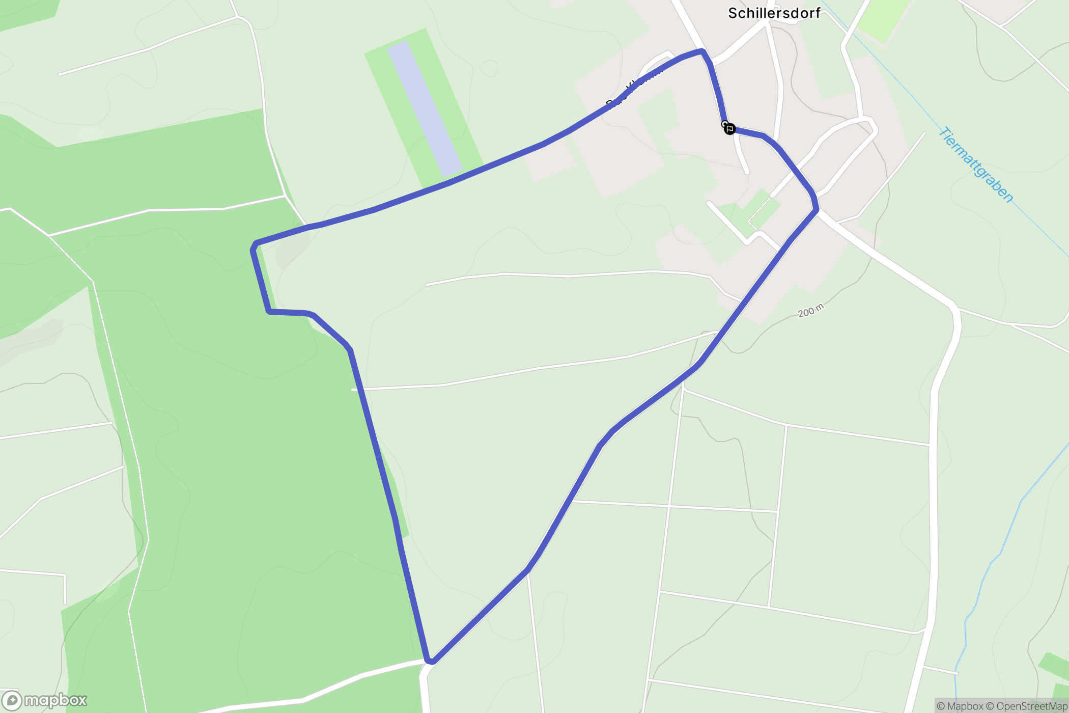 Schillersdorf : carte du parcours de randonnée - France