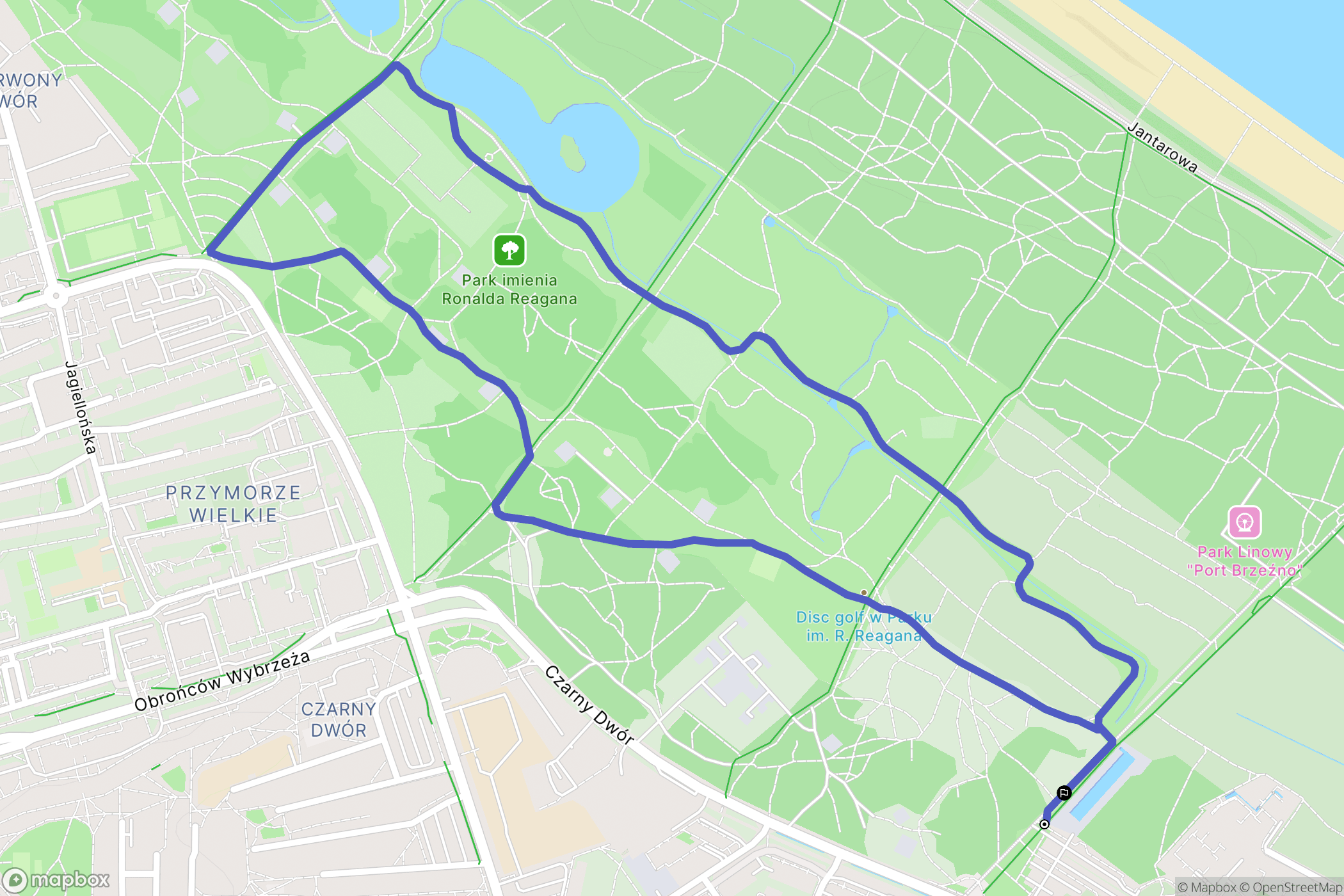 Gdańsk: mapa trasy - Poland