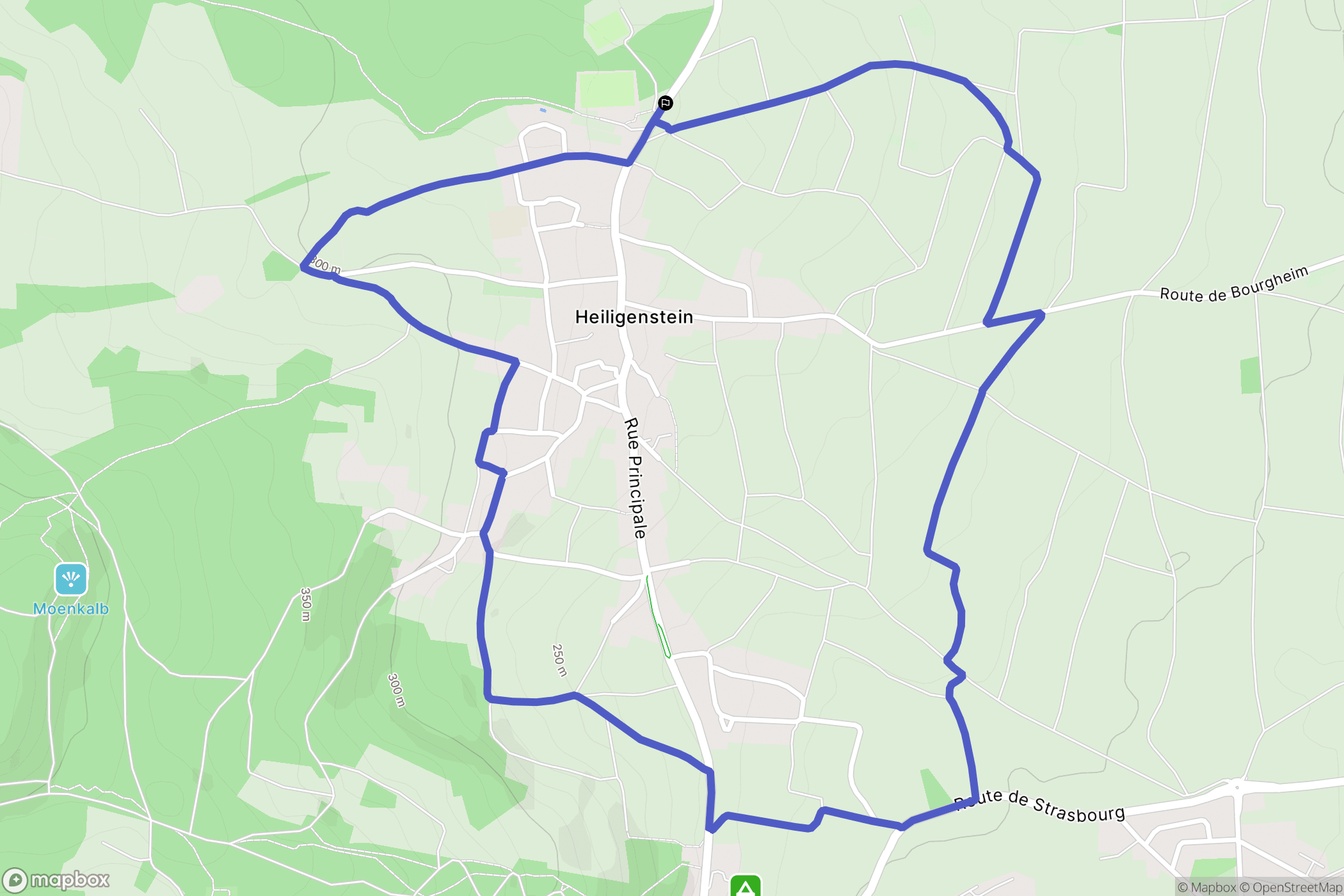 Heiligenstein : carte du parcours de randonnée - France