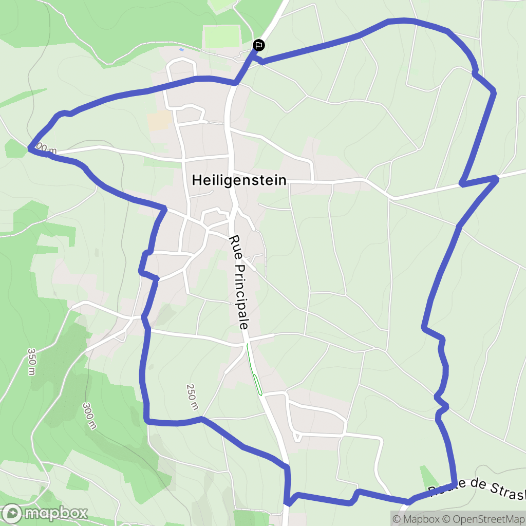 Heiligenstein : carte du parcours de randonnée - France
