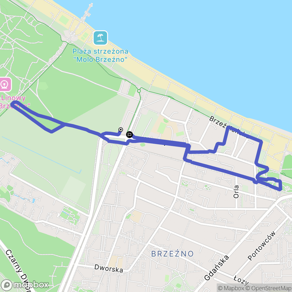 Gdańsk: mapa trasy - Poland