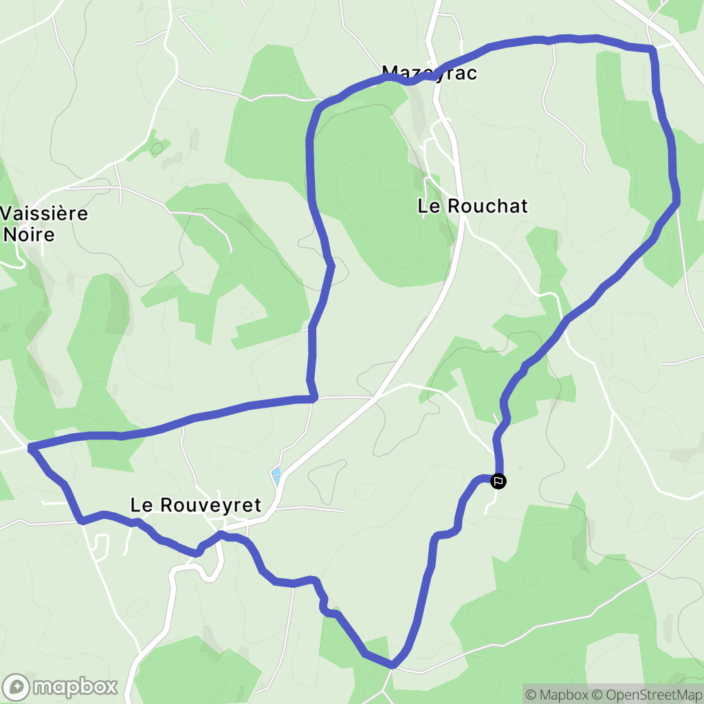Saint-Pierre-le-Vieux : carte du parcours de randonnée - France