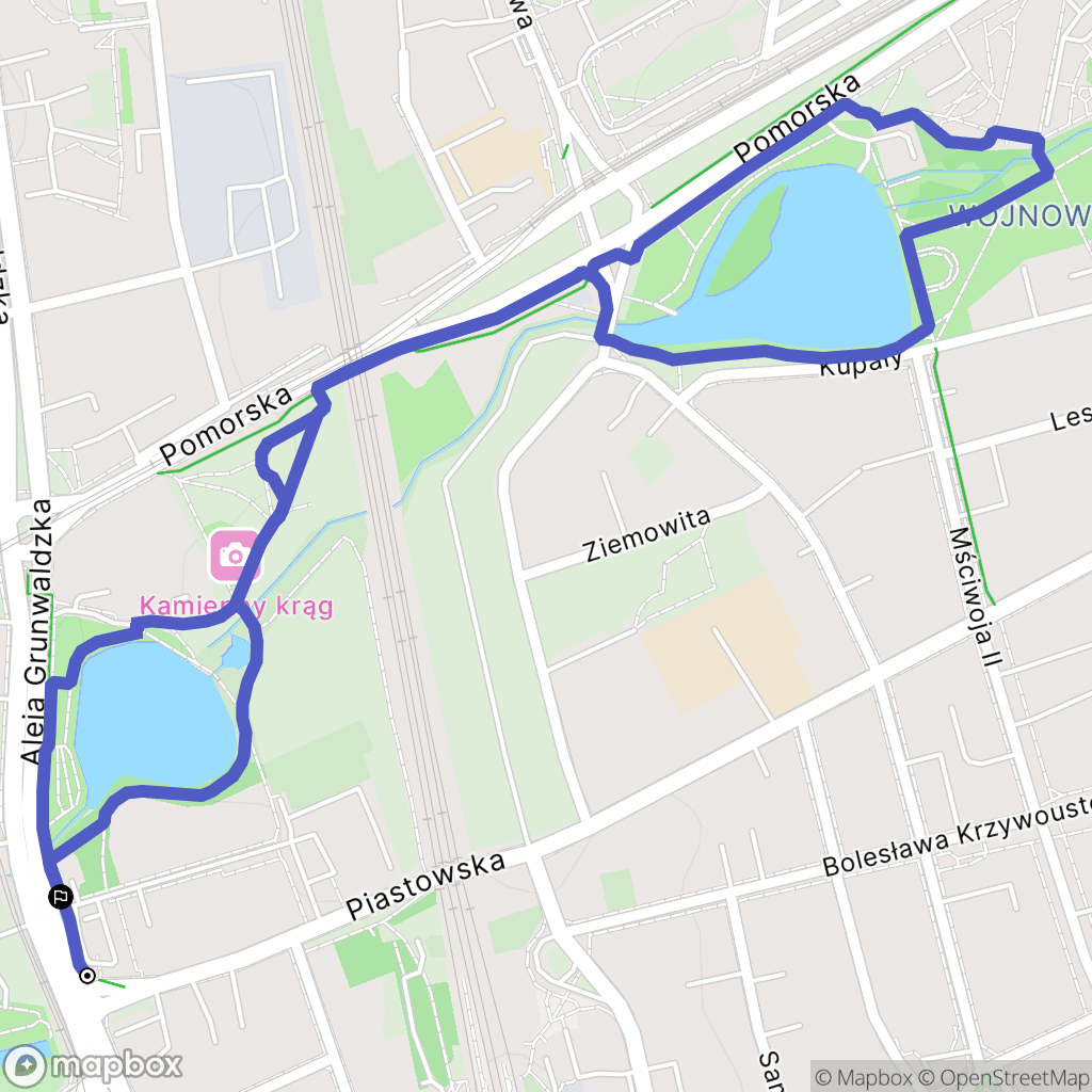 Gdańsk: mapa trasy - Poland