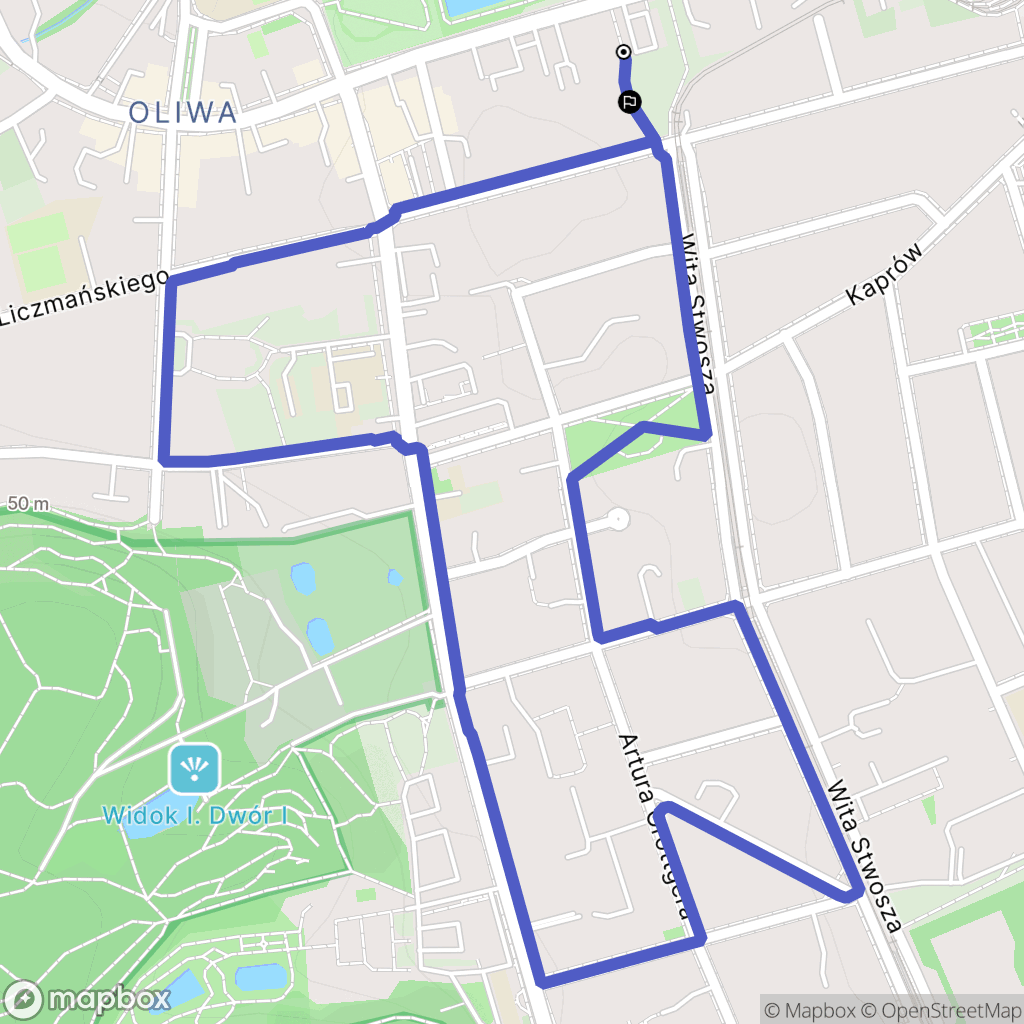 Gdańsk: mapa trasy - Poland