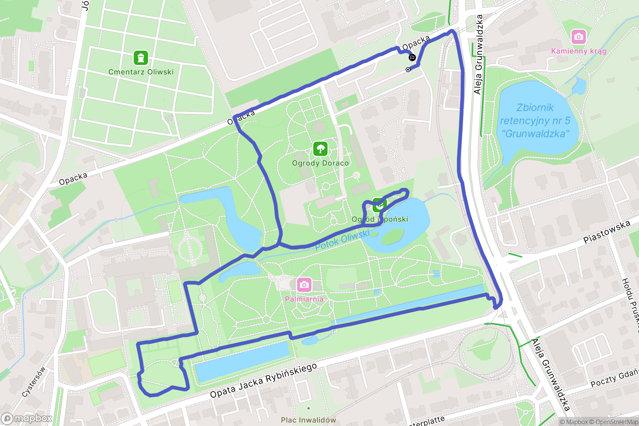 Gdańsk: mapa trasy - Poland