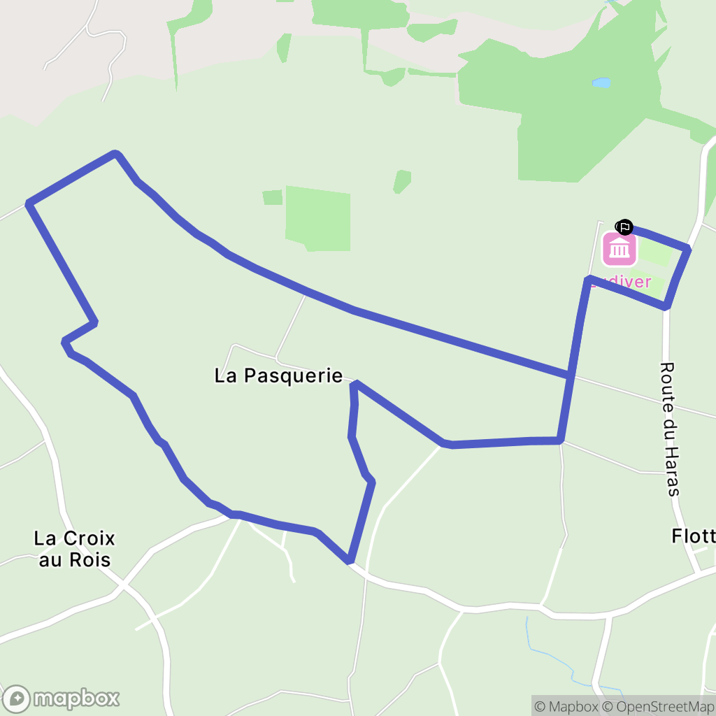 La Hague : carte du parcours de randonnée - France