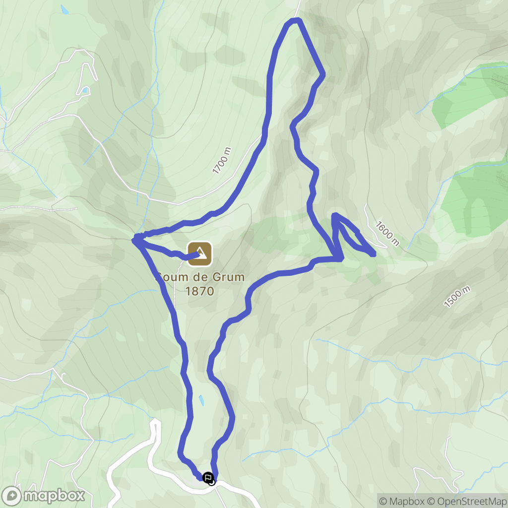 Béost : carte du parcours de randonnée - France