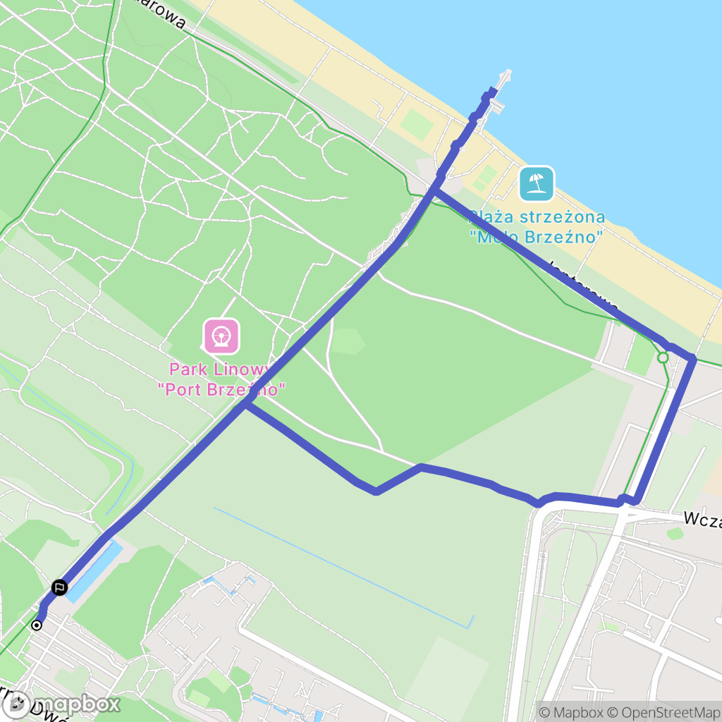 Gdańsk: mapa trasy - Poland