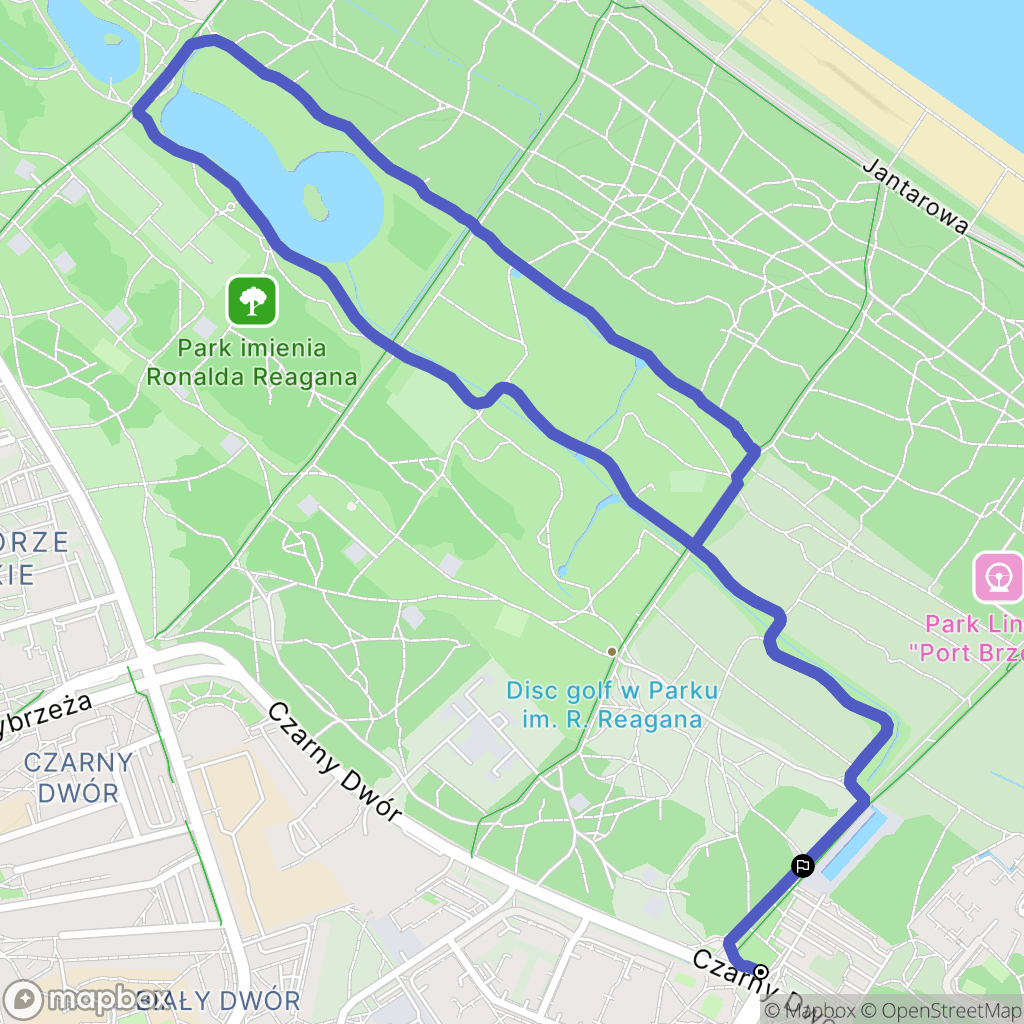Gdańsk: mapa trasy - Poland