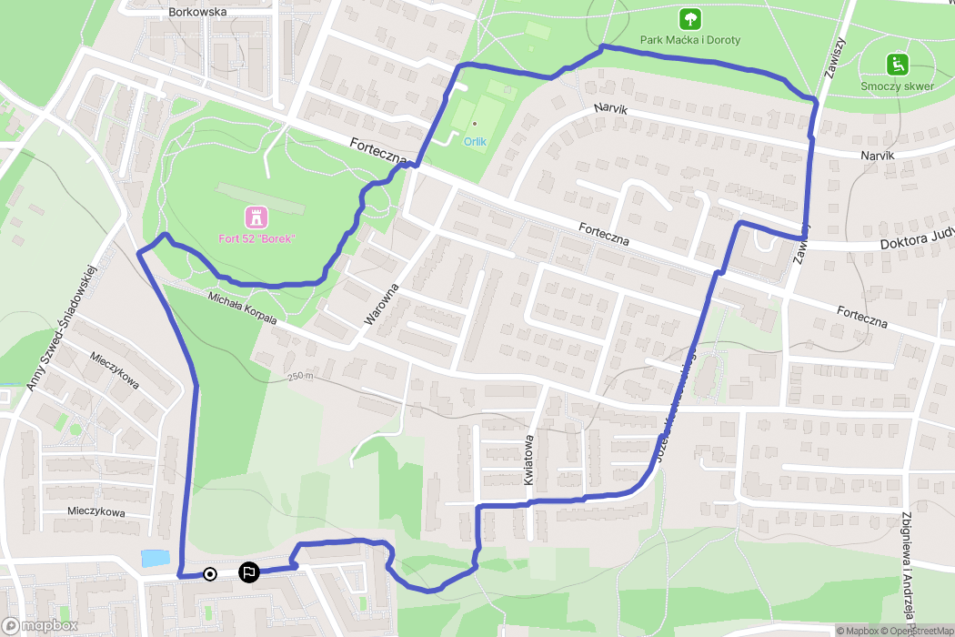 Kraków: mapa trasy - Poland