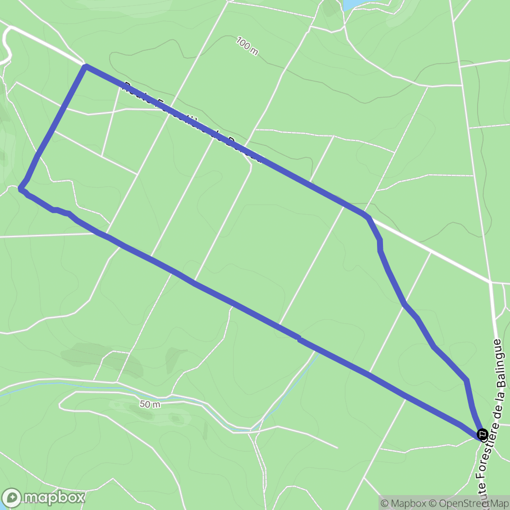 L'Orbrie : carte du parcours de randonnée - France