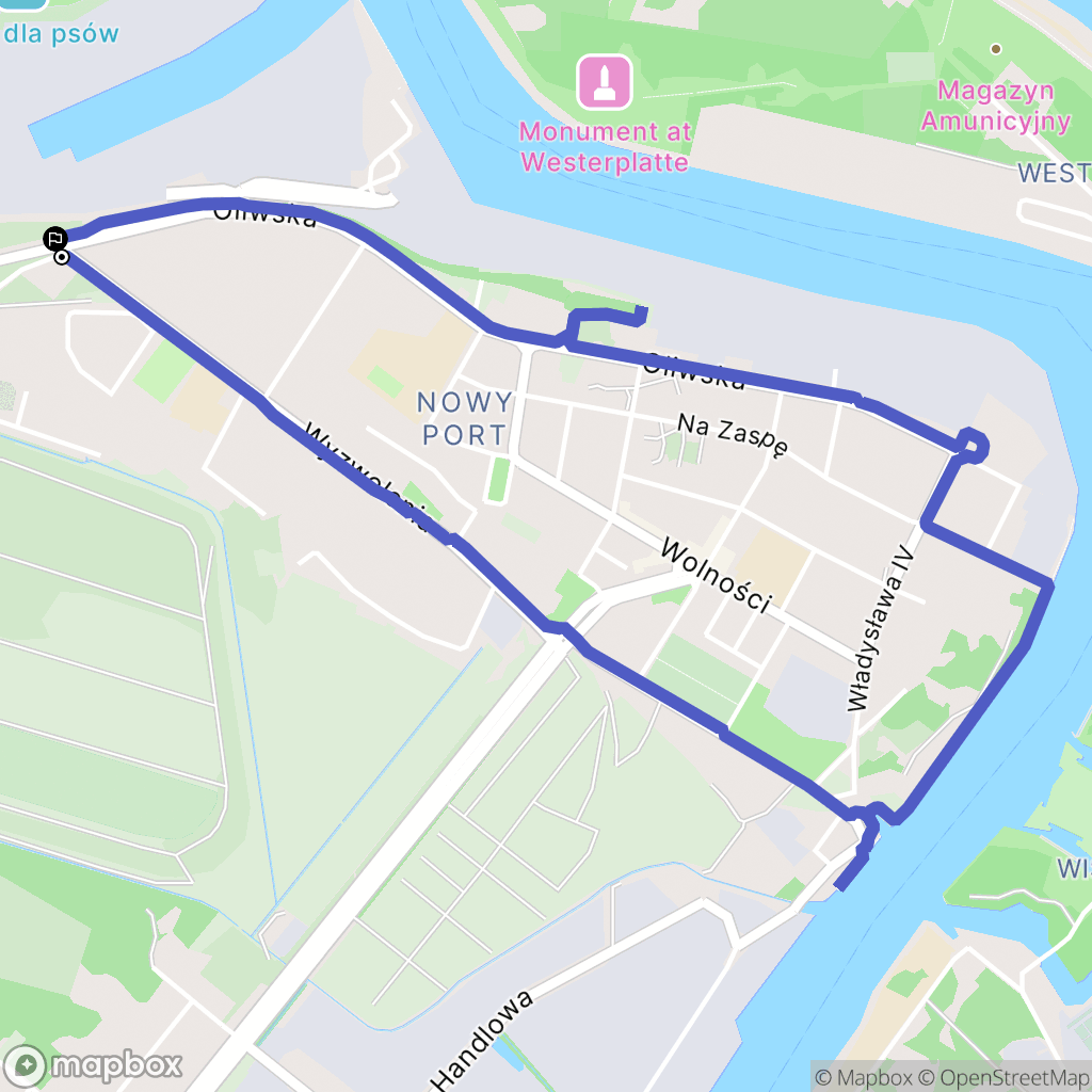 Gdańsk: mapa trasy - Poland