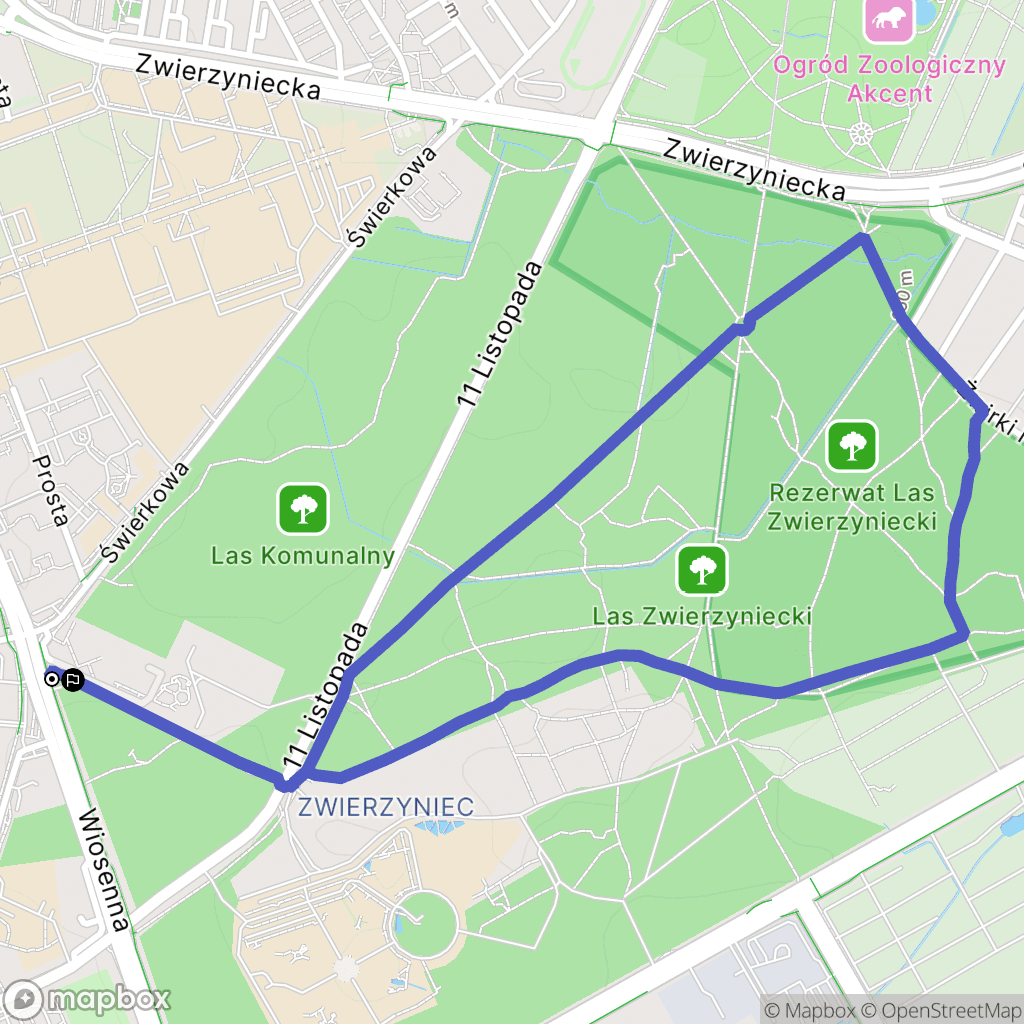 Białystok: mapa trasy - Poland